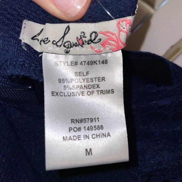 Love Squared Navy Lace Strap Fit & Flare Mini Dress - Picture 5 of 5